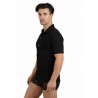 Chemise homme boutons carrés de profil