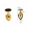 Plug gold bijou noir : détail bijou et dimensions