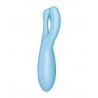 Vibro connecté threesome 4 bleu de profil