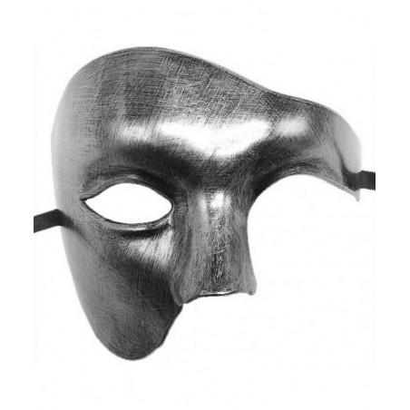 Demi-masque argenté