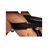 Sling voyage en cuir : détail sangles cuisses