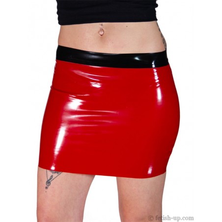 Mini jupe latex bicolore