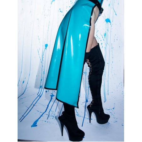 Jupe cape longue latex