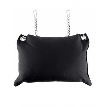 Coussin cuir avec chaînes
