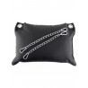 Coussin cuir avec 2 chaînes amovibles