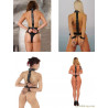 Harnais bondage cuir dorsal : 4 vues