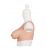 Buste seins silicone col rond de profil