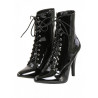 Bottines vernies lacées : la paire