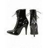 Bottines vernies lacées : talon et profil