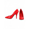 Escarpins rouges vernis : face et profil