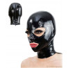 Cagoule latex noire zippée