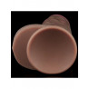 Gode marron réaliste silicone : ventouse