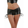 Shorty wetlook lacé ajustable