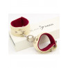 Menottes cuir blanches et rouges : packaging