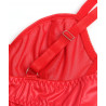 Robe patineuse vinyle rouge : bretelle