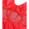 Robe patineuse vinyle rouge : tulle
