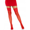 Bas nylon rouges autofixants