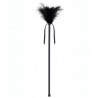 Plume érotique noire 45 cm de face