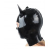 Cagoule catwoman latex zippée de profil