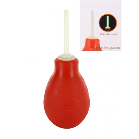 Petite poire anale rouge à embout fluo