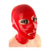 Cagoule latex rouge zippée