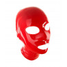 Cagoule latex rouge zippée : coupe
