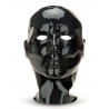 Cagoule latex noire yeux nez