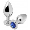 Petit plug bijou cristal inox bleu vu sur plug et et bijou
