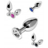 Petit plug bijou cristal inox