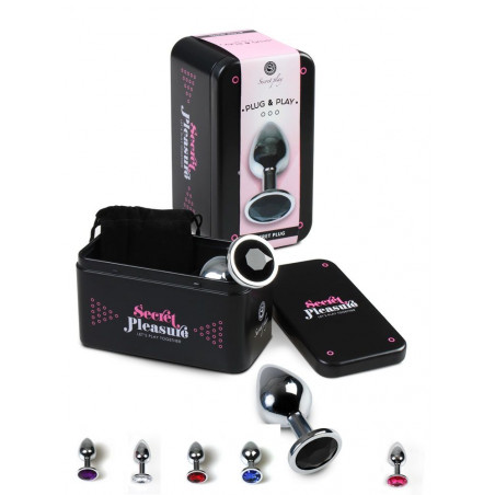 Plug bijou alu chromé plusieurs coloris