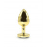 Plug or et bijou cristal : détail plug