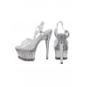 Sandales plateforme transparentes : talon et profil
