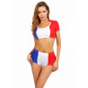 Ensemble sexy supporter France de face