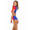 Ensemble sexy supporter France de profil