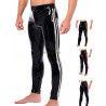 Pantalon latex rayé zip entrejambe
