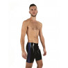 Bermuda latex ouvert noir et bleu