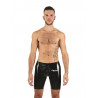 Bermuda latex ouvert bicolore de face
