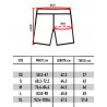 Bermuda latex zip entrejambe : tailles