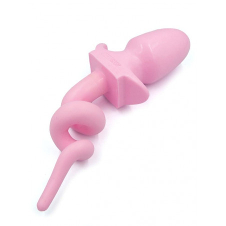 Plug queue de cochon rose M