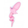 Plug queue de cochon rose M vu sur plug de profil