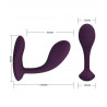 Vibro point G connecté violet : dimensions