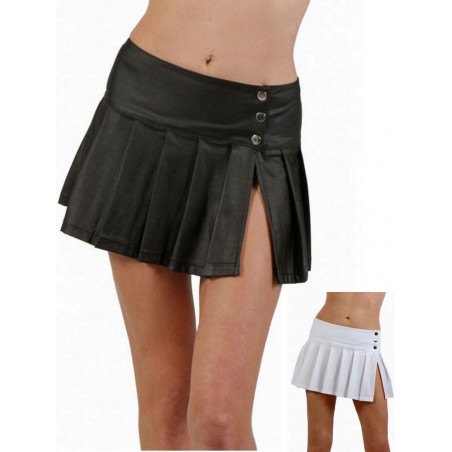 Minijupe plissée blanche ou noire