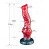 Gode ventouse dragon rouge : dimensions