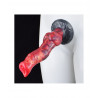 Gode ventouse dragon rouge sur sexe