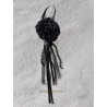 Broche rose noire