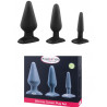 Lot 3 plugs silicone classiques avec packaging