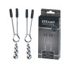 Pinces tétons perles métal avec packaging
