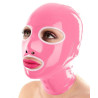 Cagoule latex rose et blanche