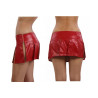 Minijupe gladiatrice rouge de profil et de dos
