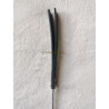 Cravache cuir et métal 52 cm : claquette double mèche
